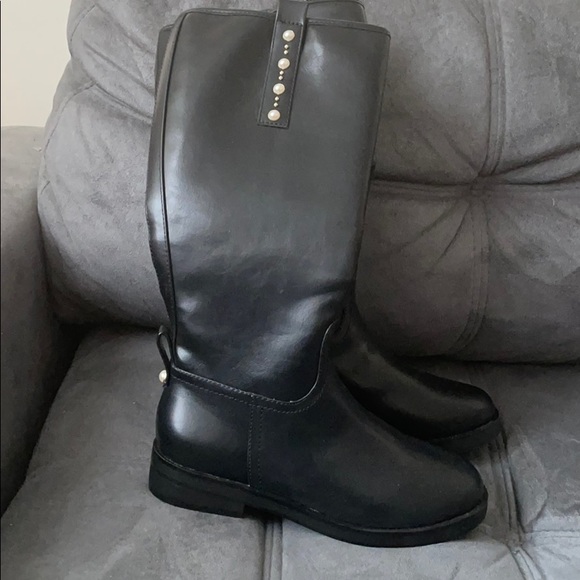 Zara Pearl Studded Boots (Kids)